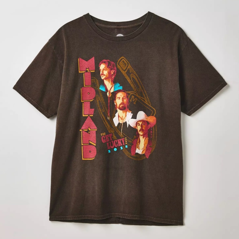 NWT Urban Outfitters Midland The Get Lucky Tour Graphic Tee-XL